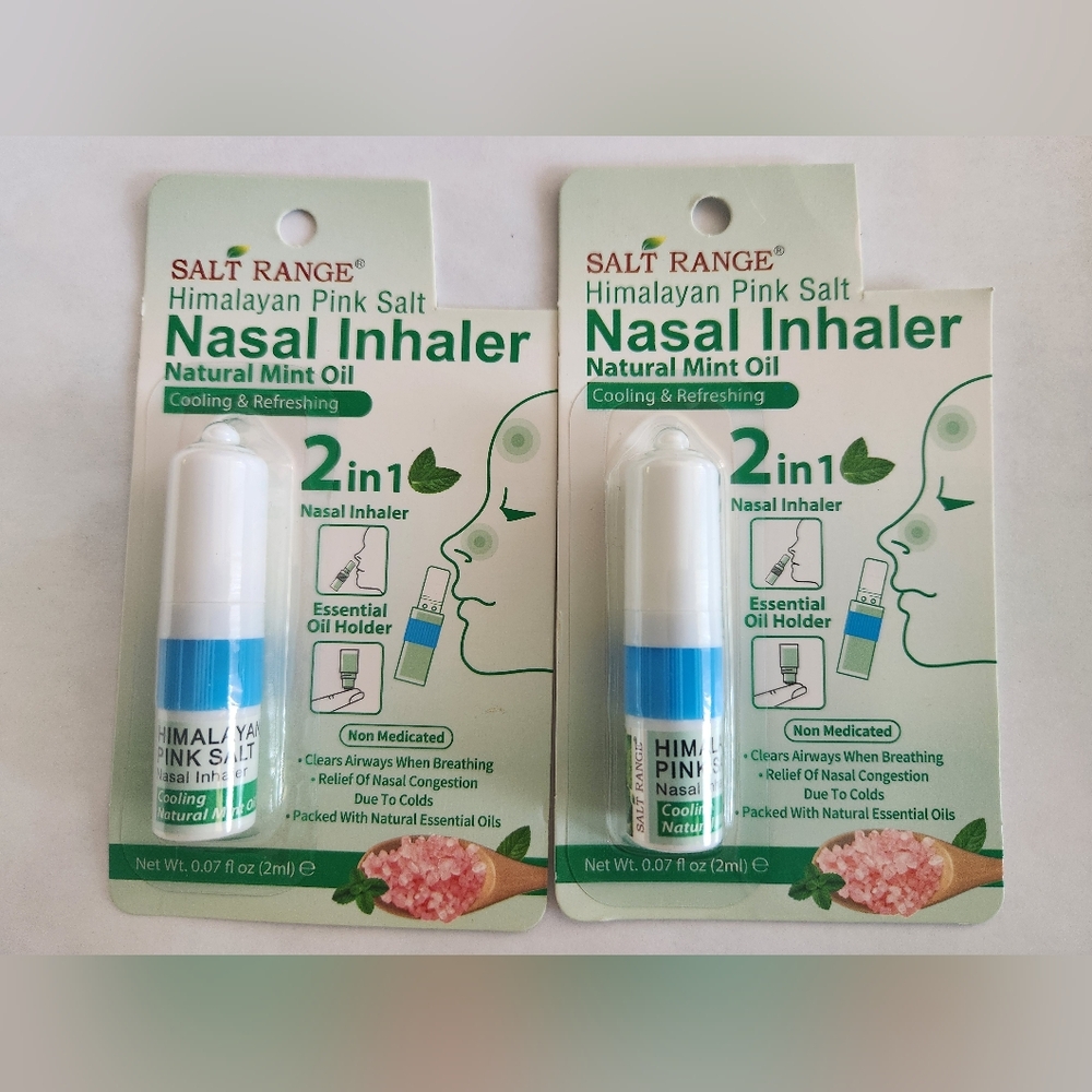 SET of 2 - SALT RANGE -Himalayan Pink Salt Nasal Inhaler